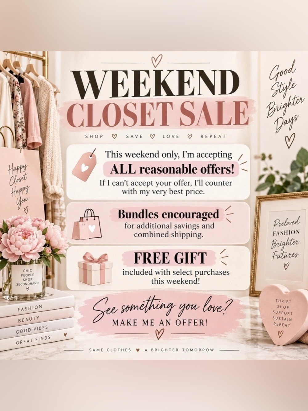 Weekend Closet Sale | Reasonable Offers Welcome + Bundle Savings